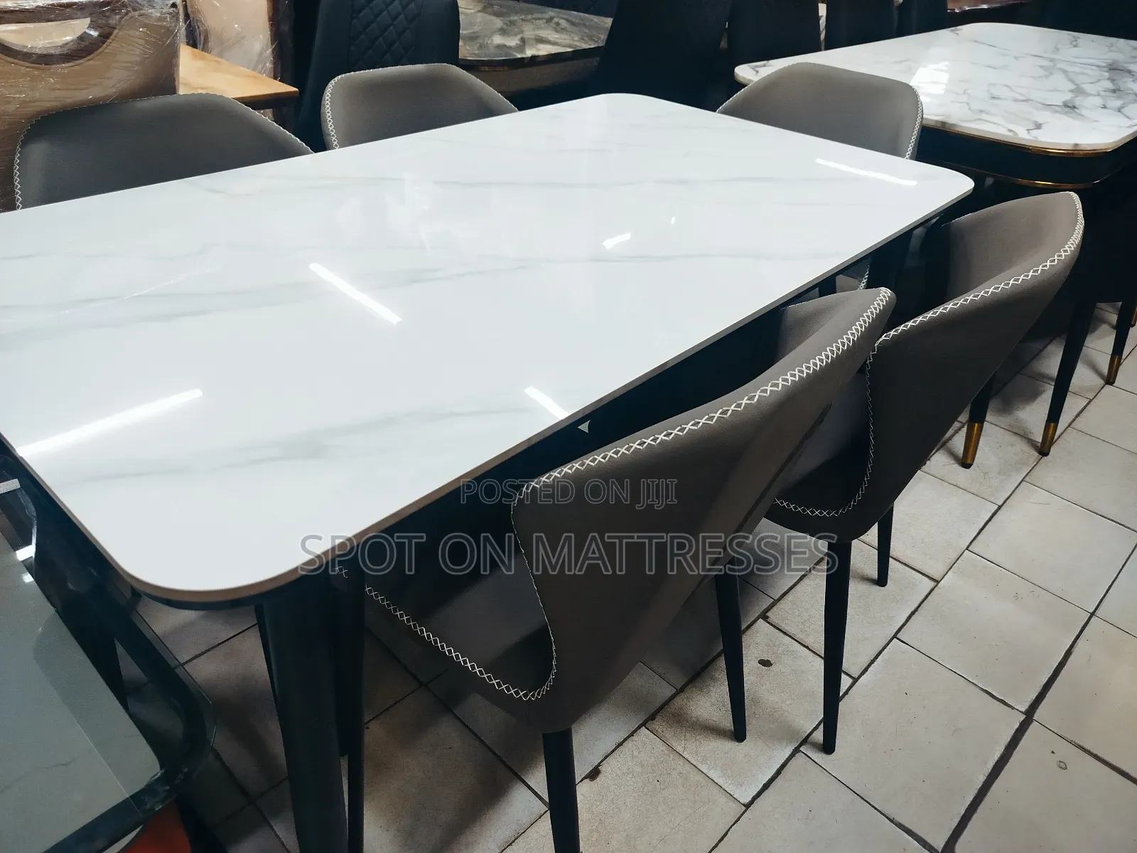 Simplicity Meets Quality! 6-Seater Dining Set With Marble Top Table.