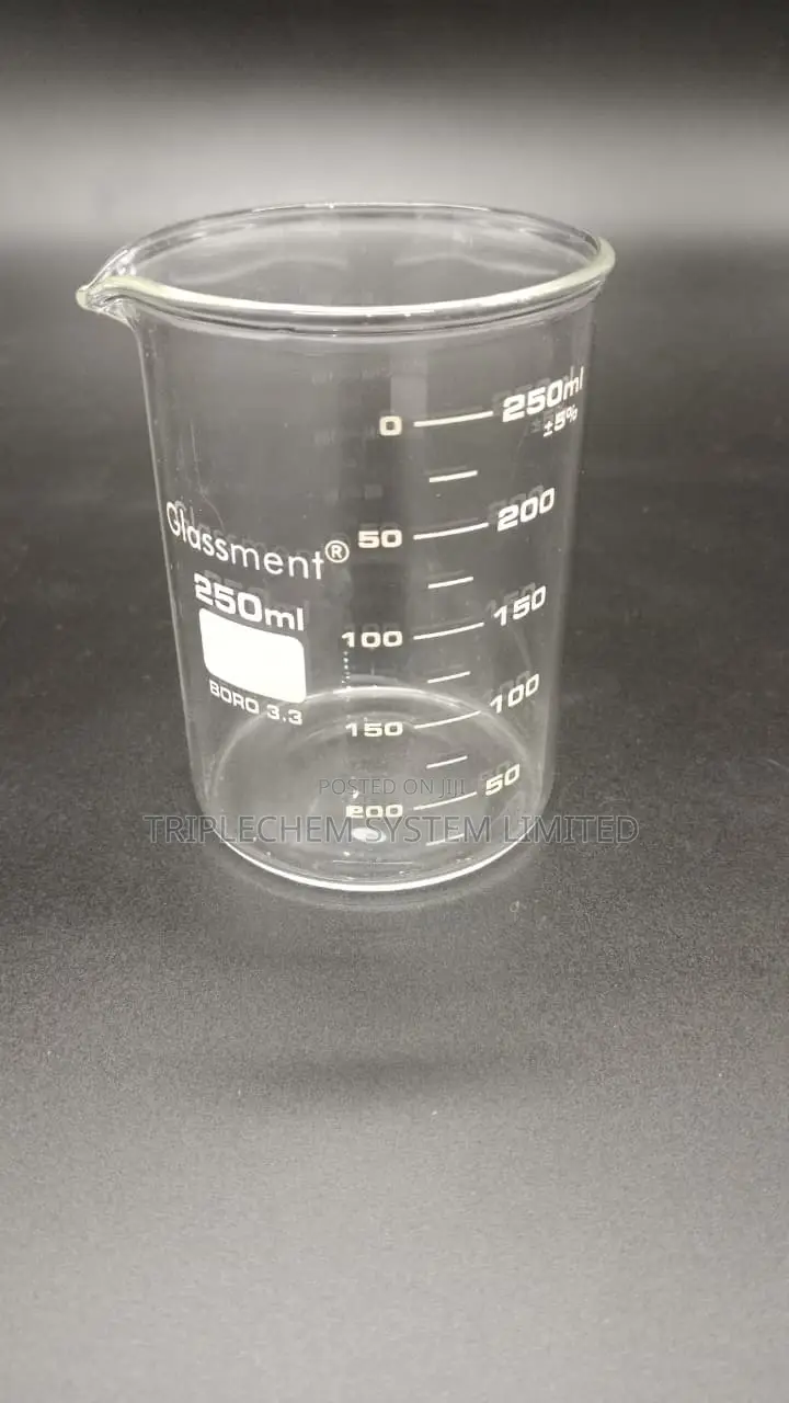 Beaker 250 Ml Glass Boro 3.3