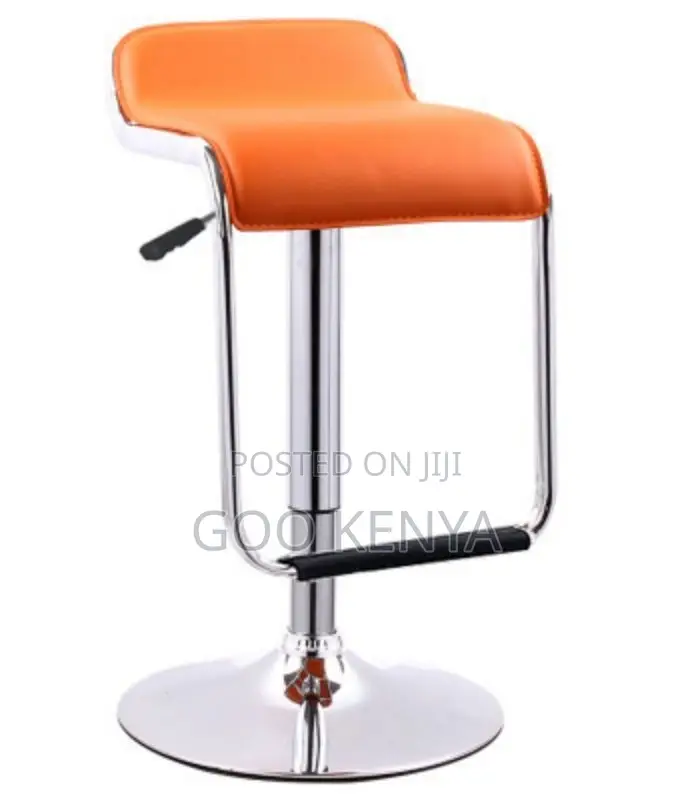 Home Bar Stool; Comfortable Leather Adjustable Swivel Bar Chair