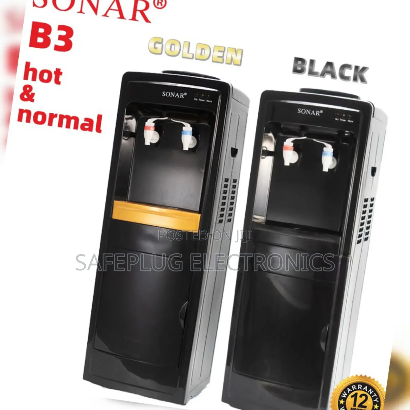Dispenser/Sonar B3 Water Dispenser - Hot/Normal, Anti-Dust Design -