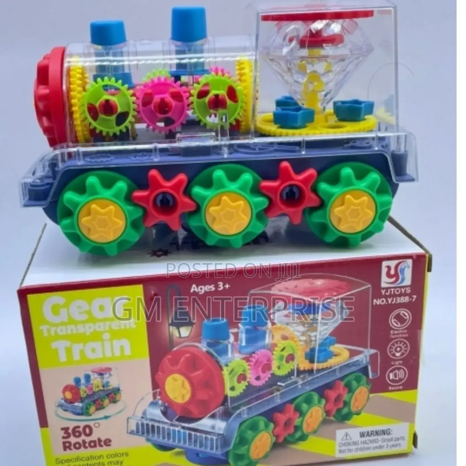 Transparent Train Battery Operated / 360 Rotate Gear