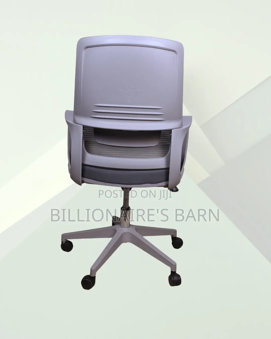Sleek Grey Ergonomic Mesh Office Chair — Smooth-Rolling Mobility