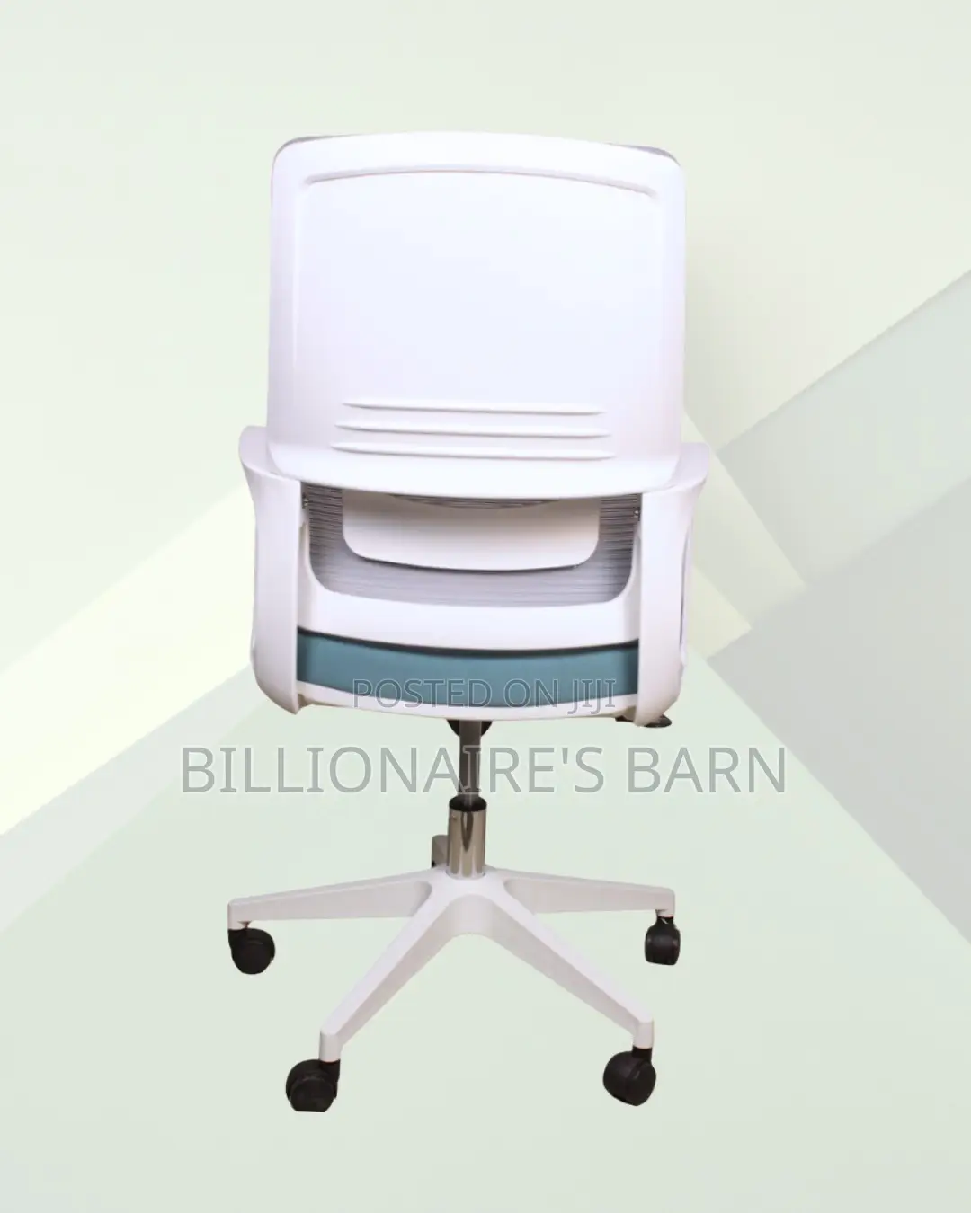 White Ergonomic Mesh Office Chair | Quiet-Roll Tilt Lock Mechanism