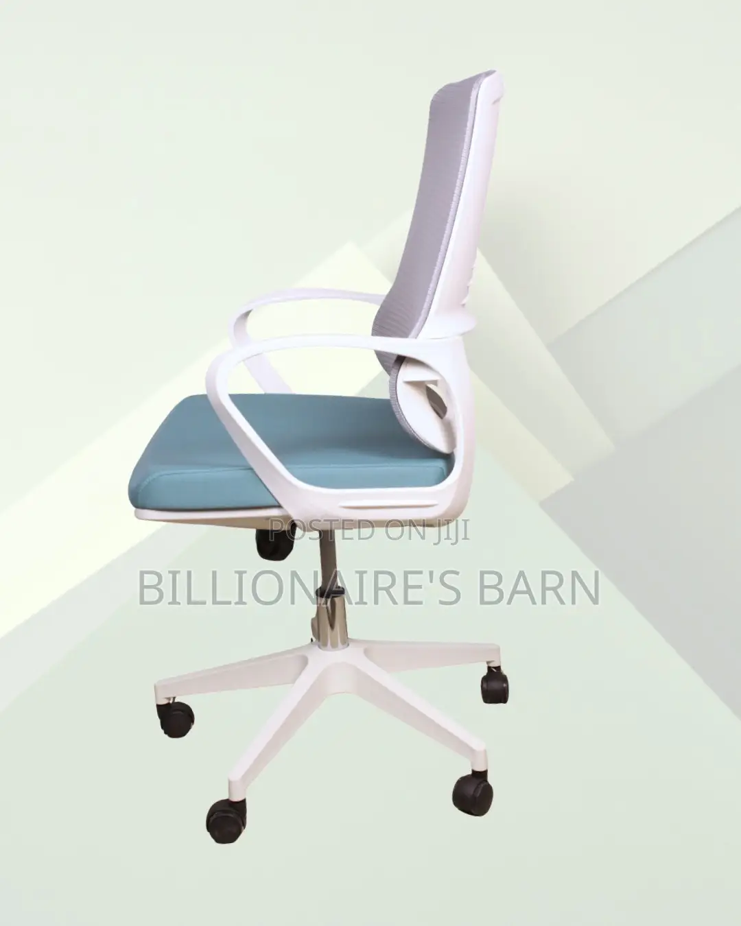 White Ergonomic Mesh Office Chair | Quiet-Roll Tilt Lock Mechanism