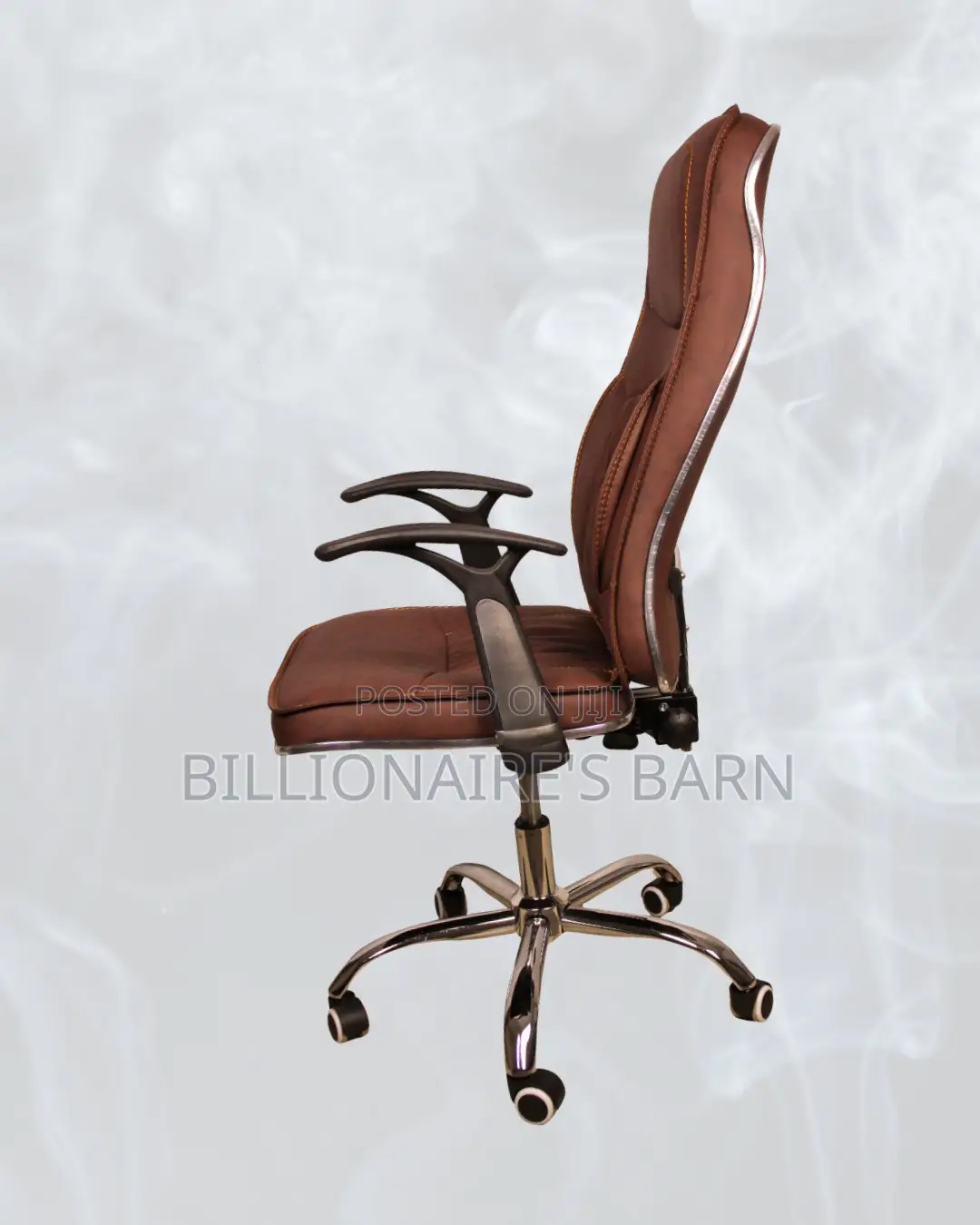 High-Back Ergonomic Executive Leather Chair | Steel Frame