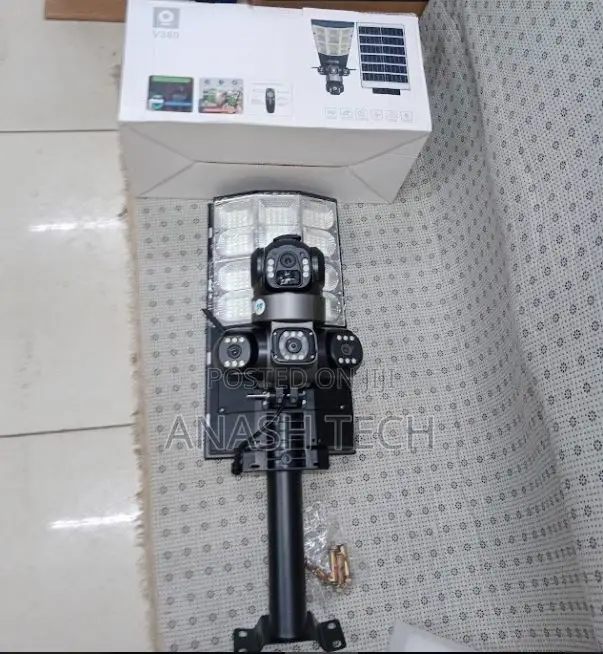 4g Triple Lens 4g Solar Floodlight PTZ Outdoor Camera 180w