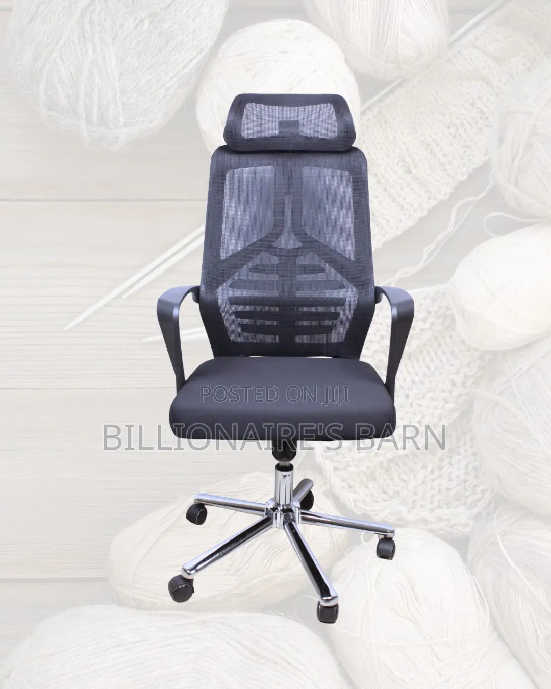 Modern High Back Mesh Office Chair | Nylon Castors