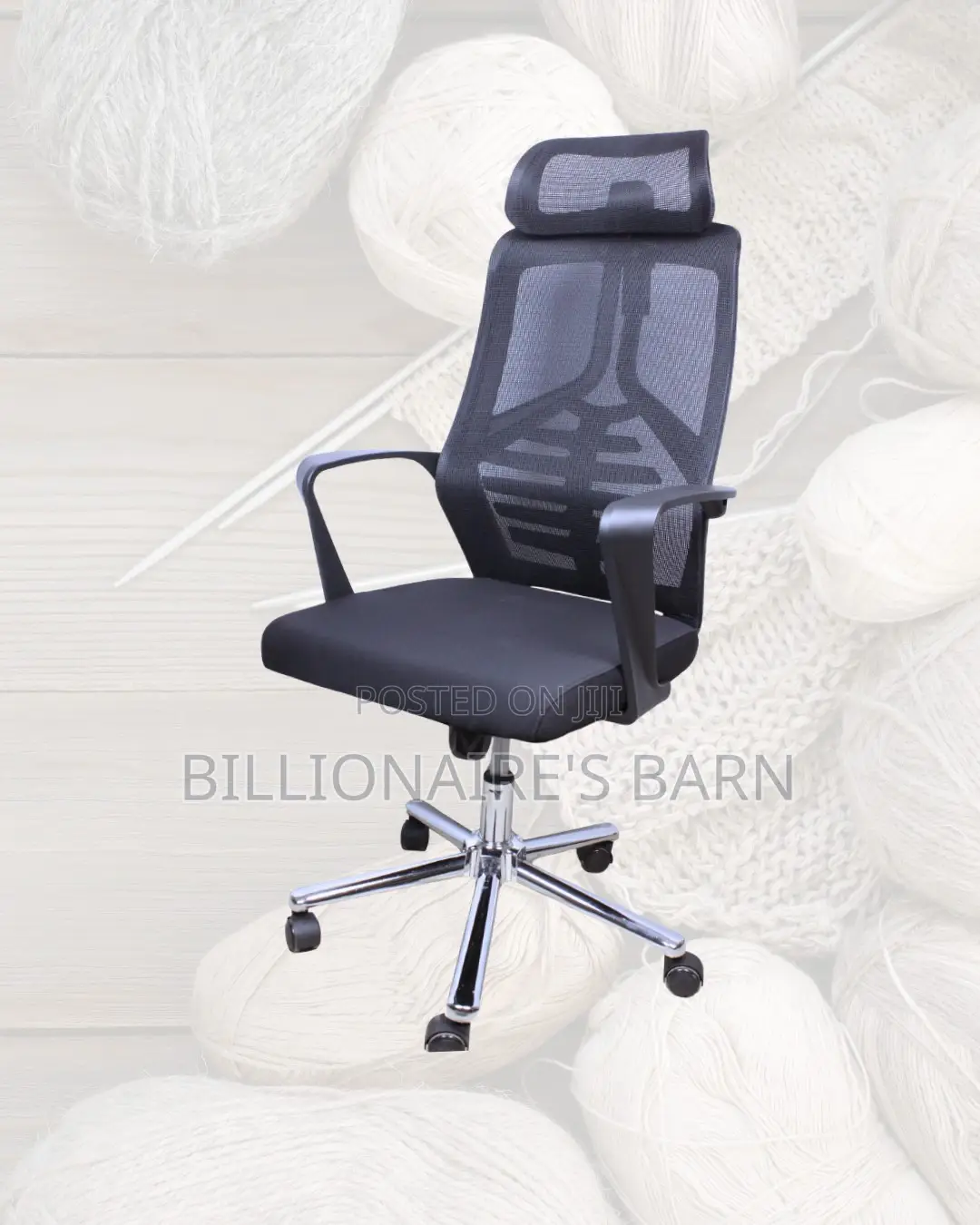 Modern High Back Mesh Office Chair | Nylon Castors