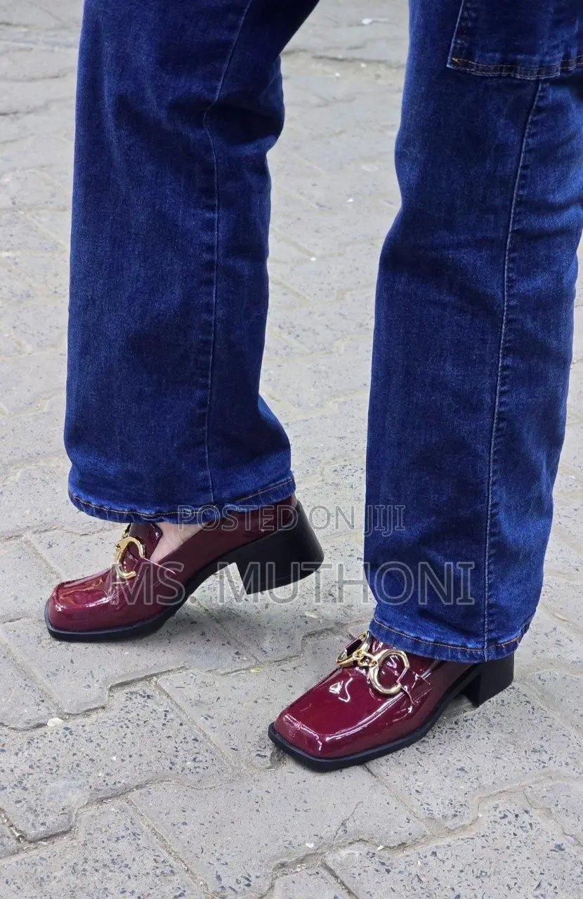 Ladies Thick Mid Length Sole Loafers Sizes:36,37,38,39,40