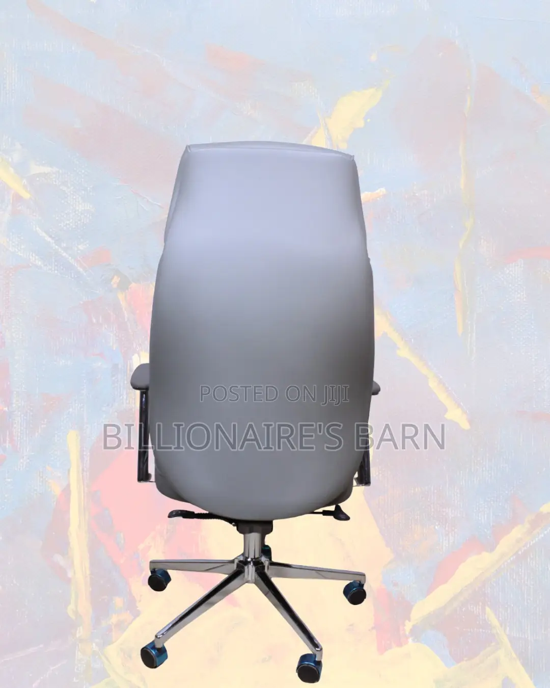Grey Executive Leather Office Chair (High-back) — Moving Fast