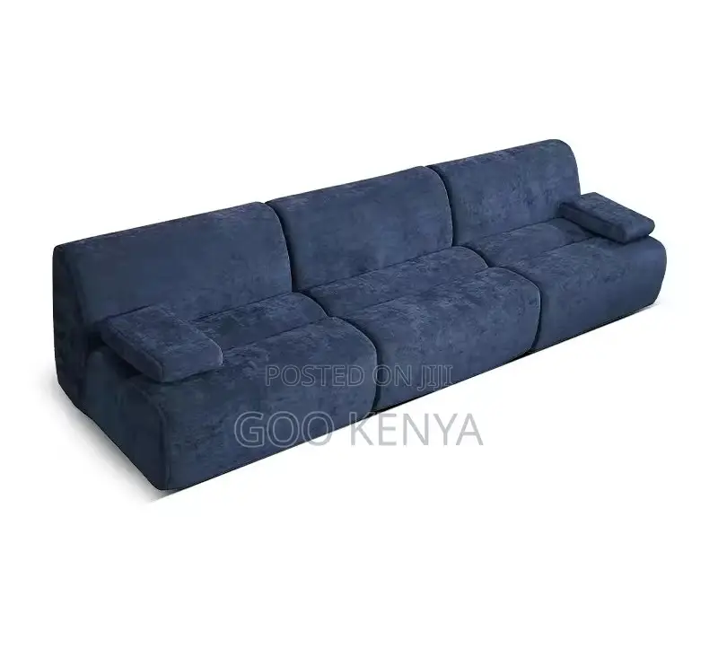 Home Sofa; Fabric Covered Living Room Sofa With Cushions for Three