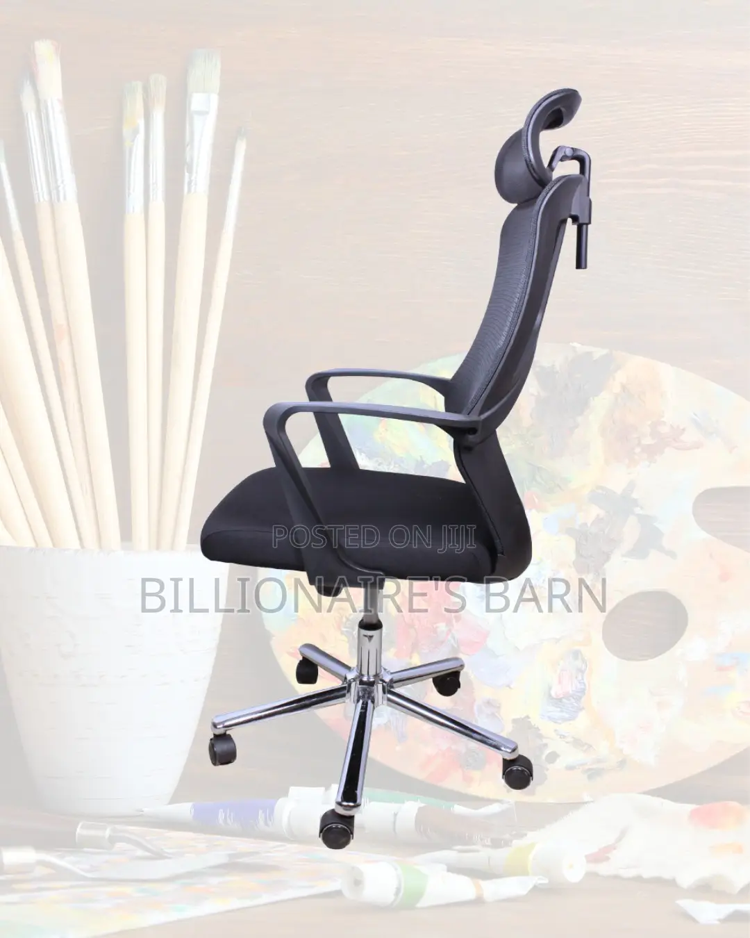 Quiet-Roll High Back Mesh Office Chair | Steel Frame