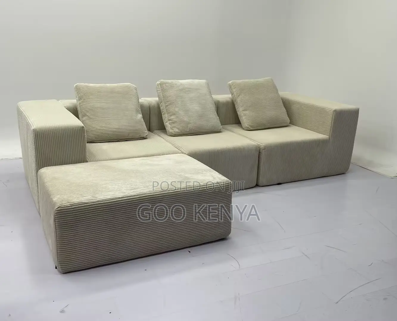 Home Sofa; L-Shaped Relaxing Fabric Sofa for Living or Lounge Areas