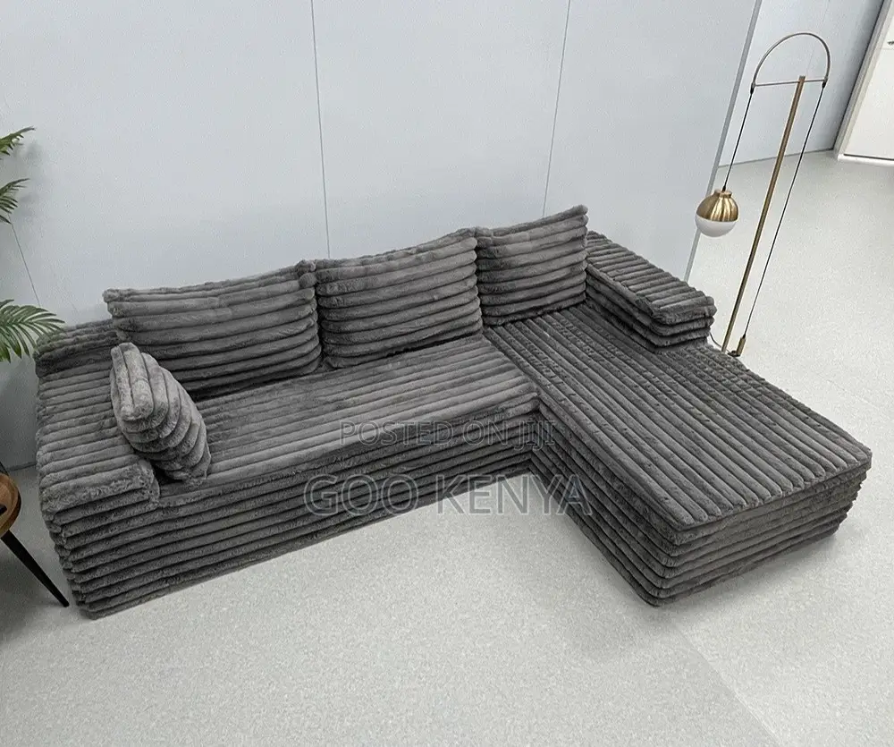 Home Sofa; L-Shaped Relaxing Fabric Sofa for Living or Lounge Areas