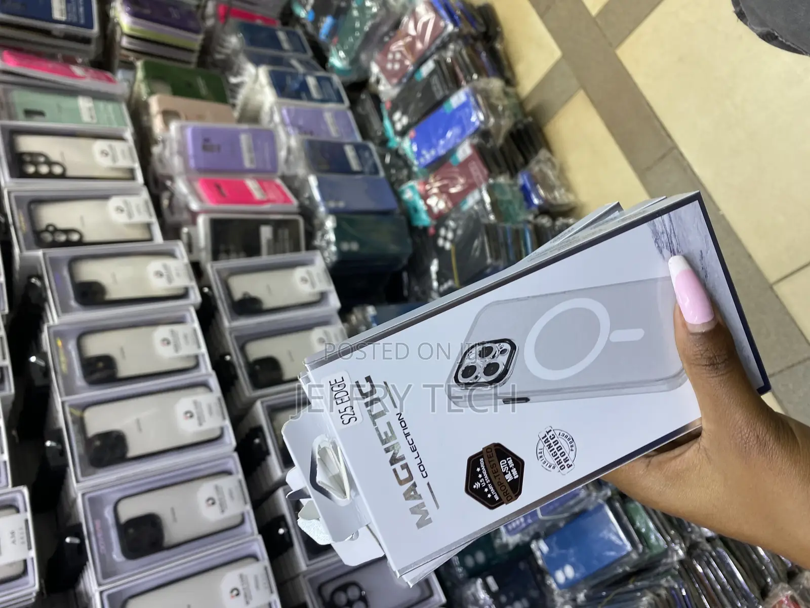 Aleavo for Samsung Galaxy S25 Edge Case Clear Magnetic Compatible