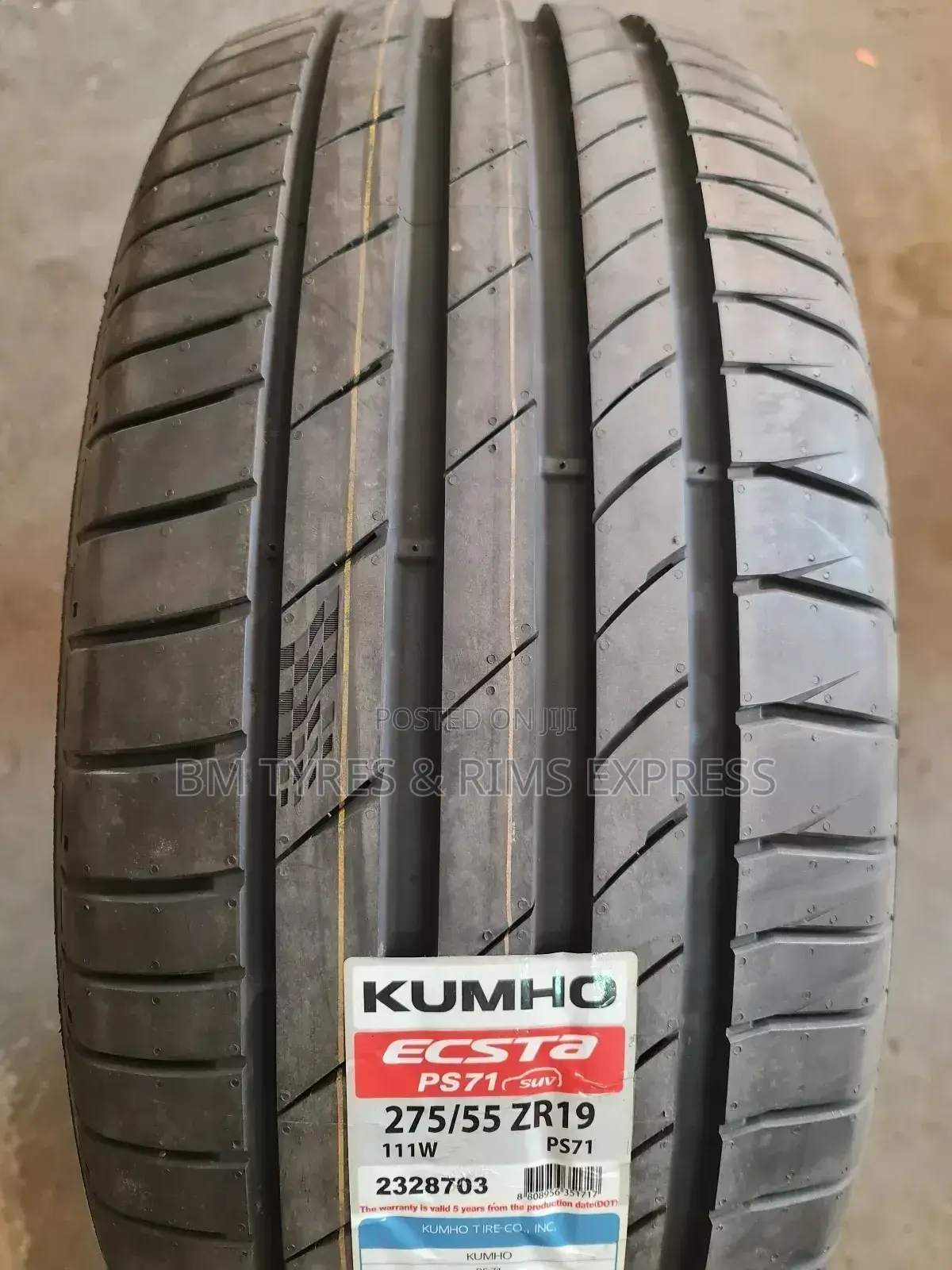 275 /55 R19 Khumo Tyres (Highway Terrrain) Korea