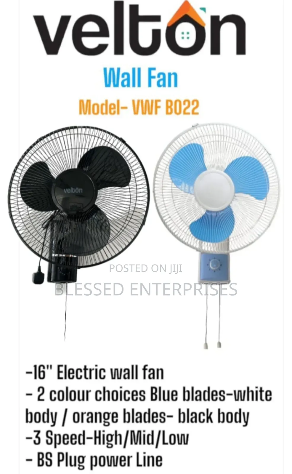 Quality 16 Inch Electric Velton Wall Fan/Wall Fan