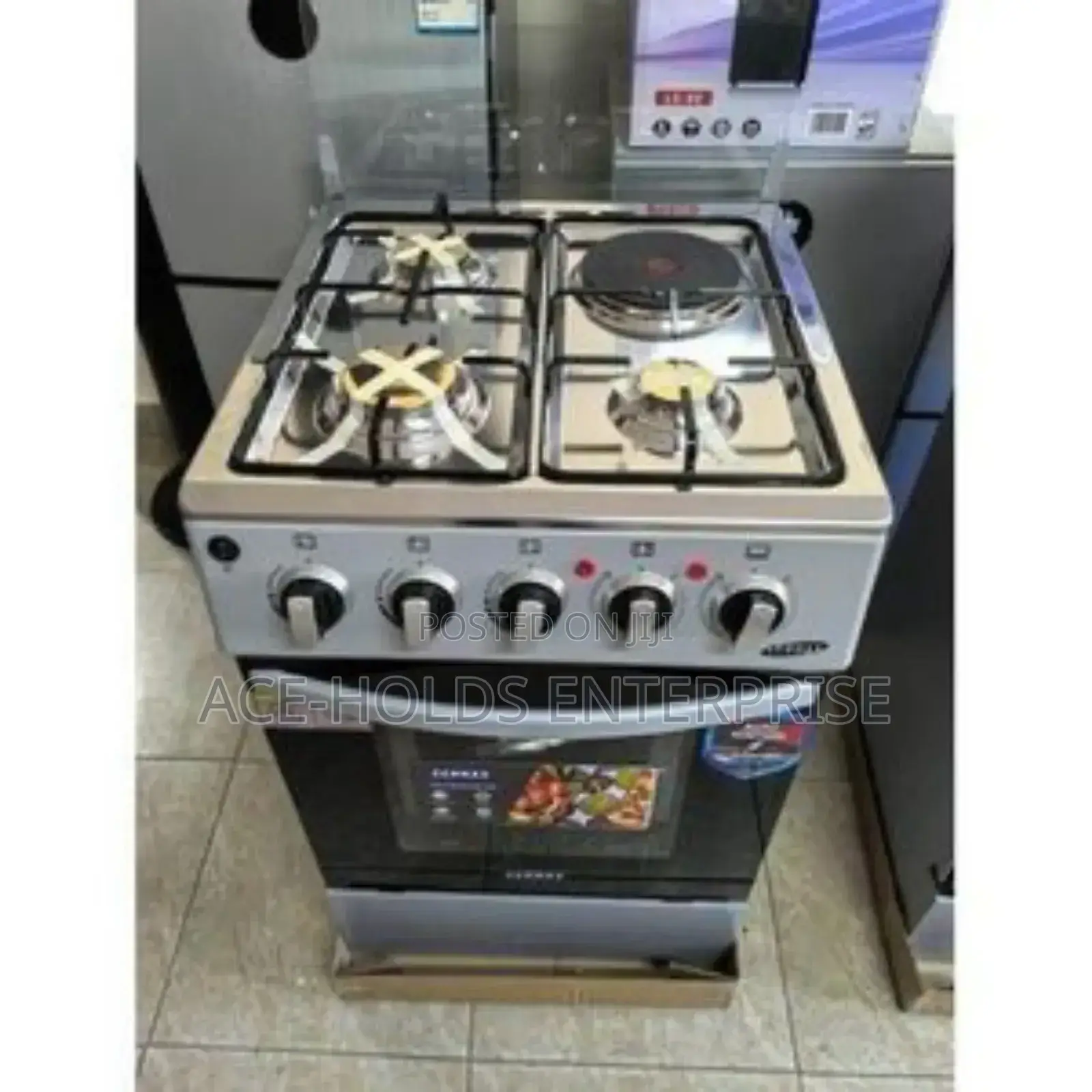 Ecomax 50by55cm 3g+1e Electric Oven Free Standing Cooker