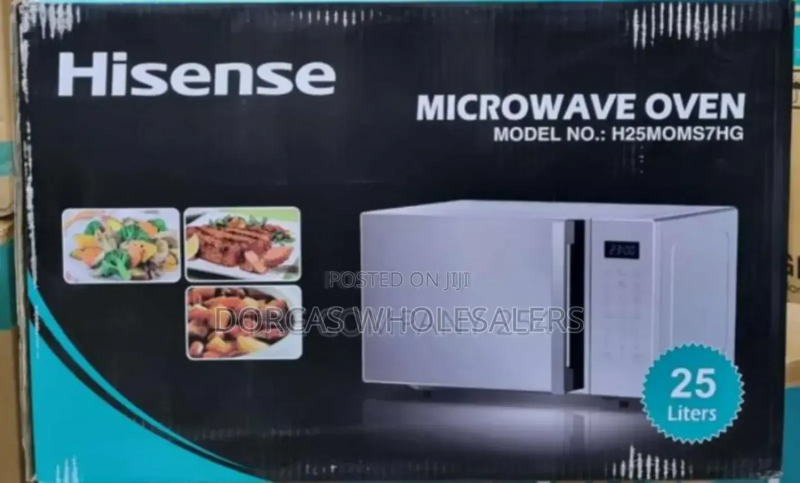 With Grilled Oven - Hisense 25l Microwave. Silver