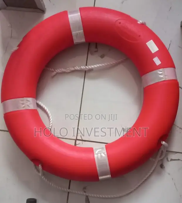 Rescue Ring 2.5kgs Orange With Reflective Grey Strips and White Rope