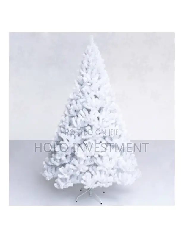 6ft(180cm) White PVC Christmas Tree 600 Tips Metal Feet