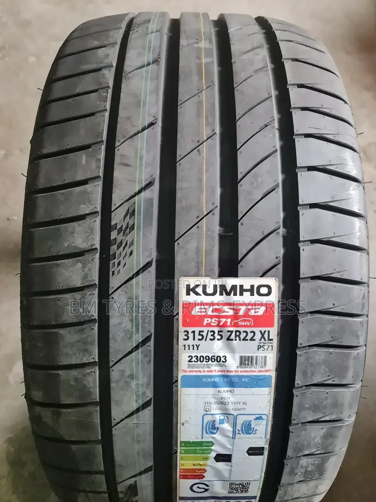 315 /35 R22 Khumo Tyres (Korea)