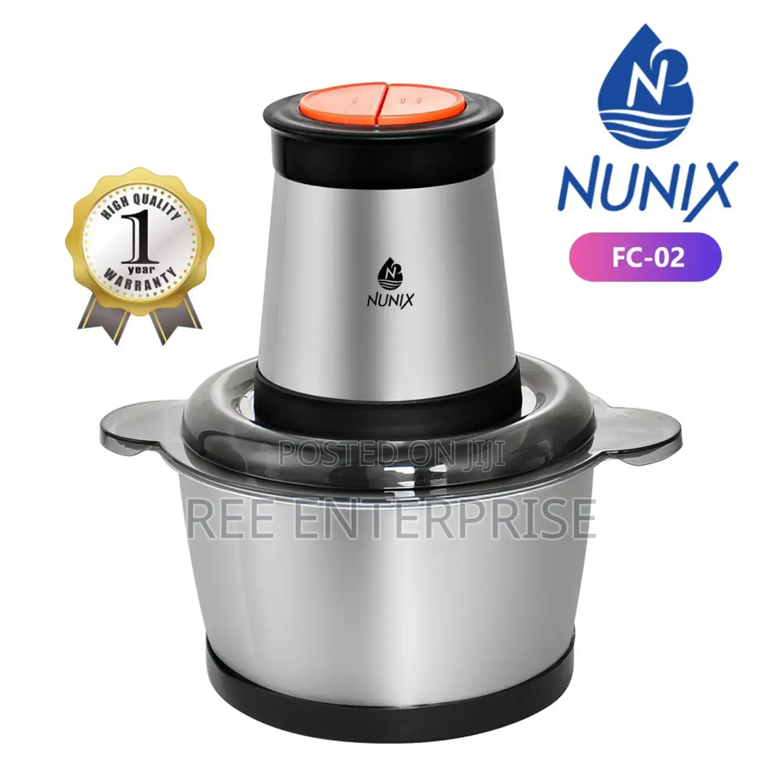 New in 2.0 Litres Nunix Food Chopper