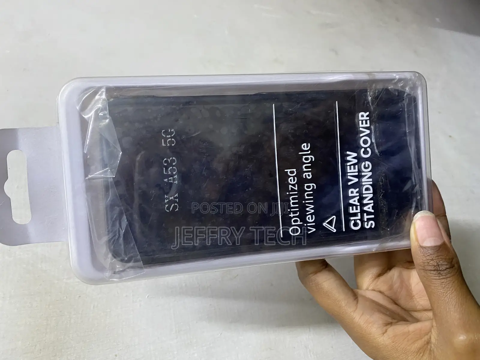 Croazhi Flip Case for Samsung Galaxy A53 Clear View Folio Pu Leather