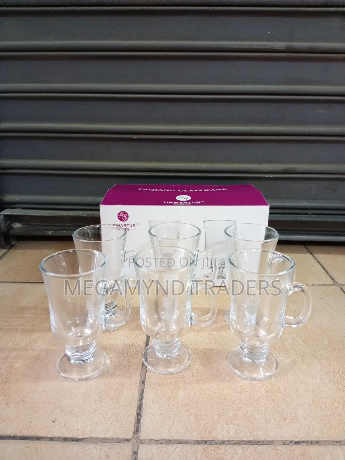 6pc Irish Glass Coffee Mug/Glass Tea Cup 250ml