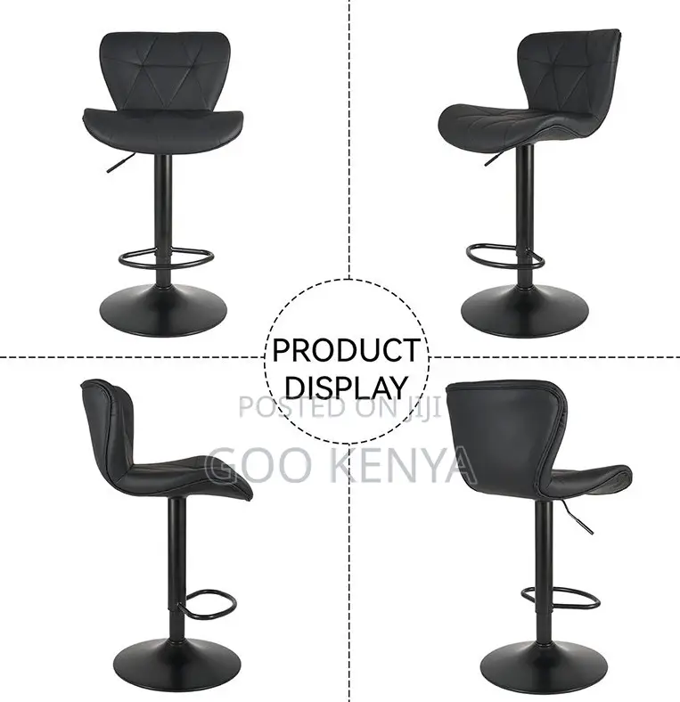 Home Bar Stool; Adjustable Bar/Kitchen Stool With Backrest