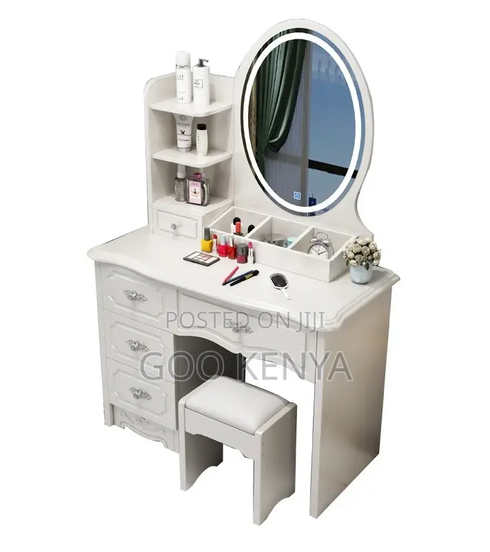 Home Dressing Table; Bedroom Vanity Set With Mirror and Storage Units