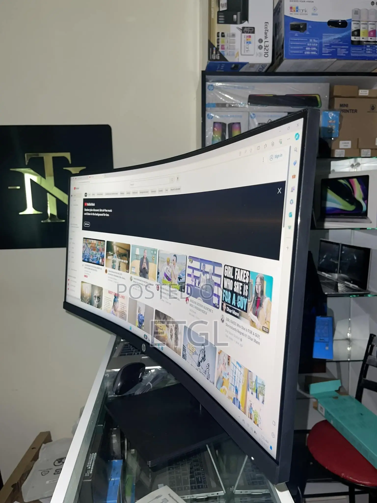 Hp P34hc G4 WQHD Usb-C Curved Monitor, 21y56as