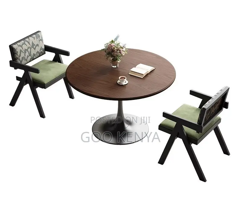 Home Table; Modern Wooden Top Round Patio Coffee Table