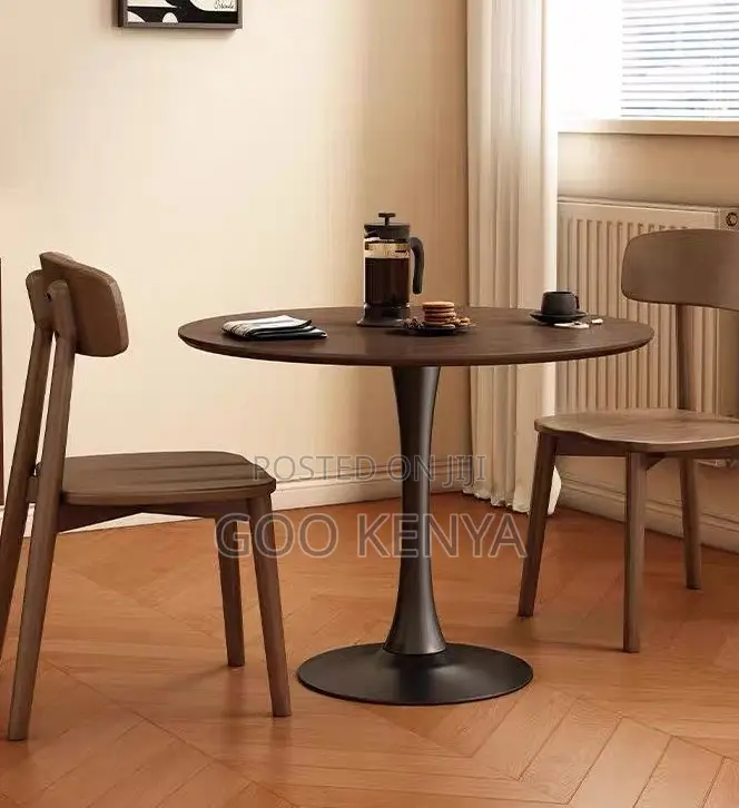 Home Table; Modern Round Patio Table With Wooden Top