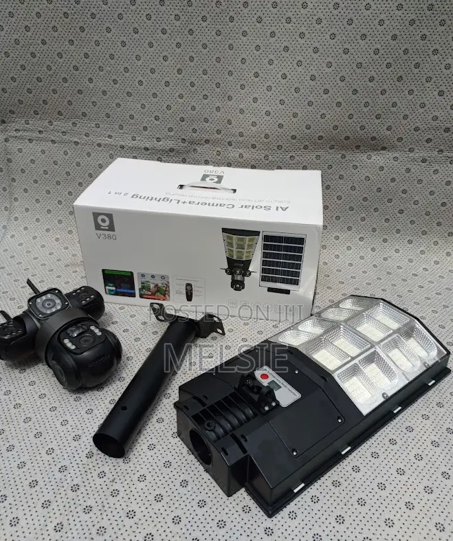 PTZ Rotating Outdoor CCTV Surveillance Security Cam 2in1 Solar Light