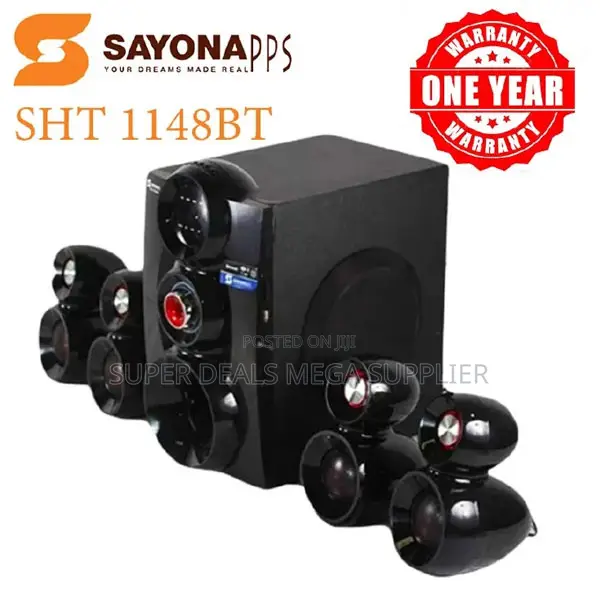 Sayona 4.1ch Bluetooth Subwoofer Speaker 16000w Usb Fm Sd Aux
