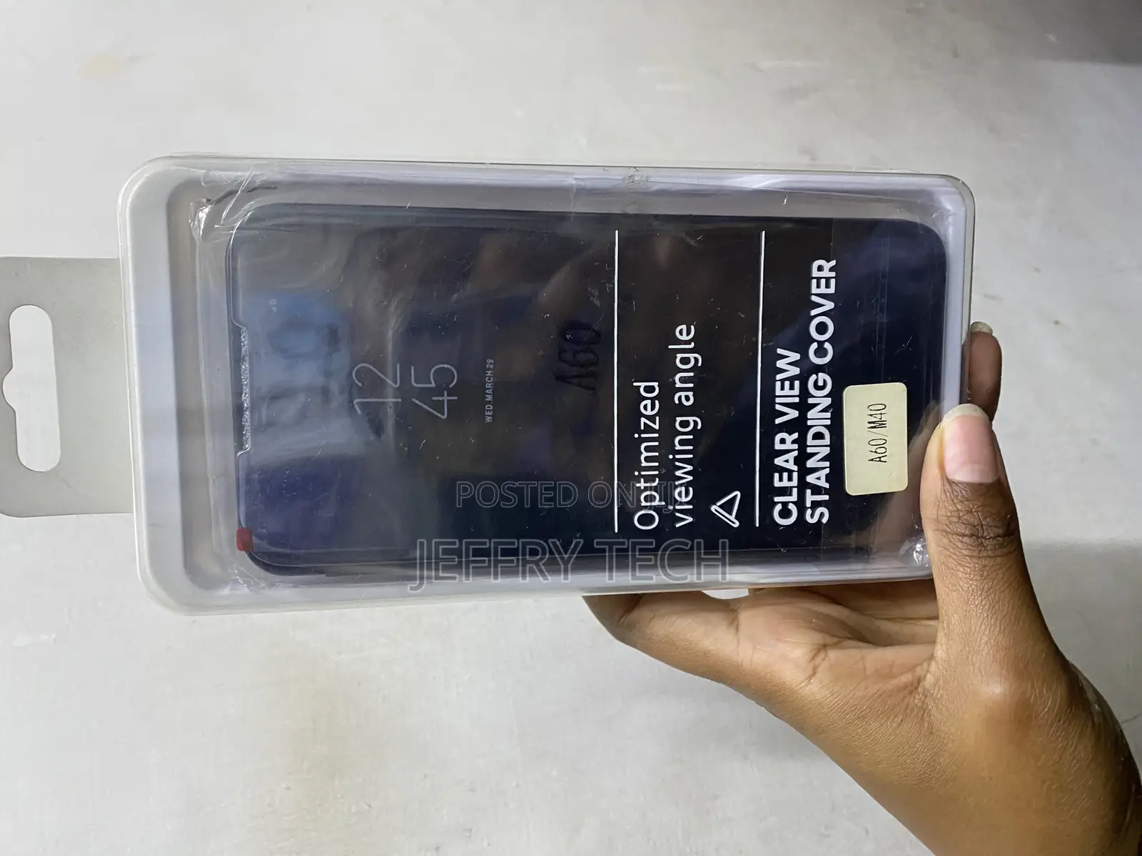 Navnika Samsung Galaxy A60 /M40 Clear View Mirror Flip Cover