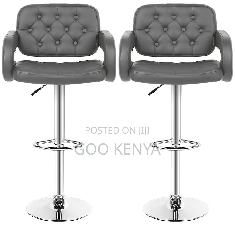 Home Kitchen Stool; Luxury Synthetic Leather Bar Stool Chrome Base