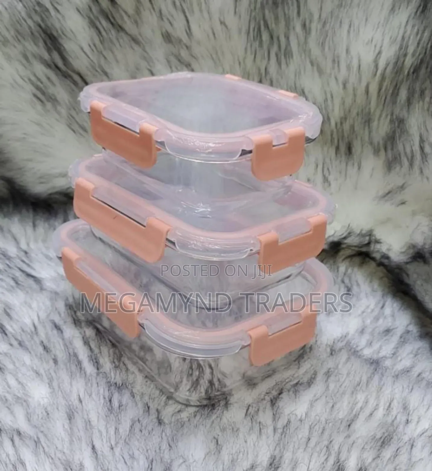 3pc Glass Food Storage Containers/3 in 1 Glass Lunch Box