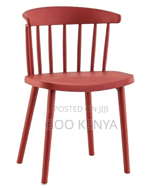 Outdoor Chair; Outdoor Durable Plastic Dining Chair With Striped Back