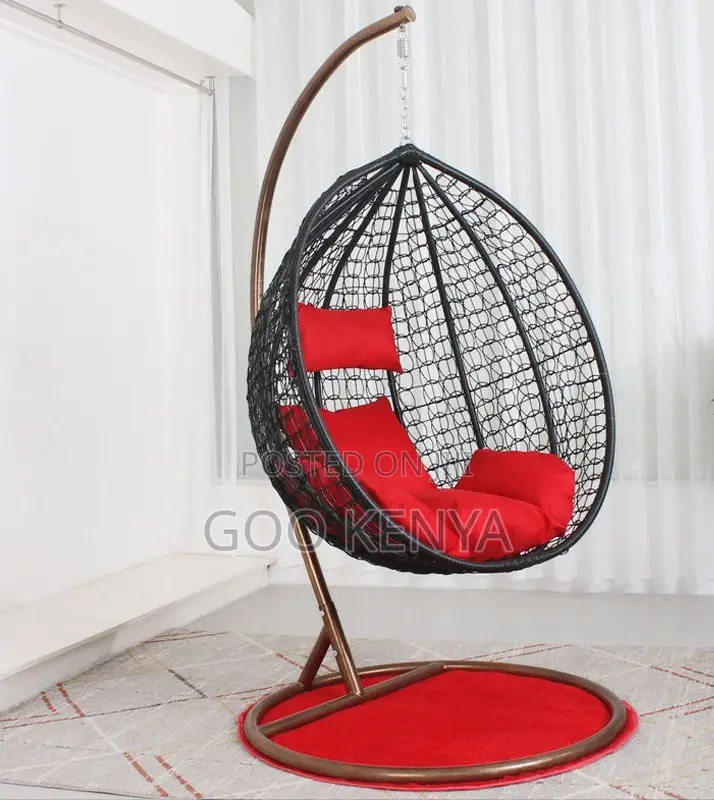 Home Chair; Single Hanging Wicker Rattan Swing Chair for Balcony