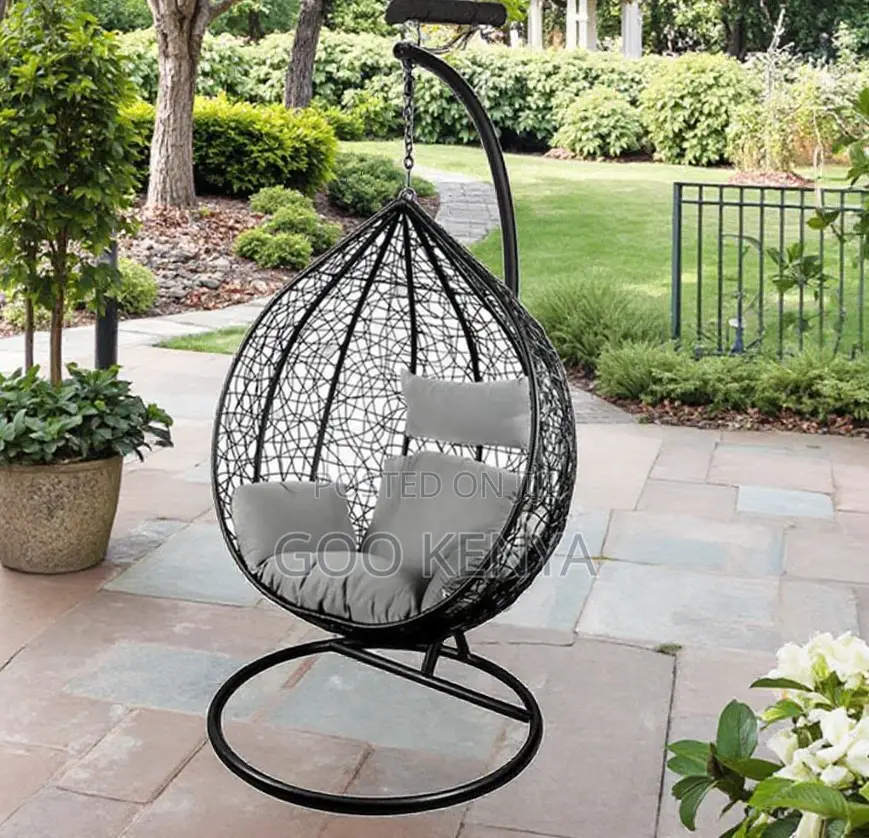 Home Chair; Single Hanging Wicker Rattan Swing Chair for Balcony