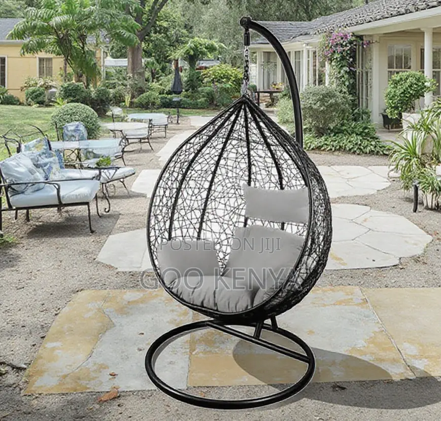 Home Chair; Single Hanging Wicker Rattan Swing Chair for Balcony