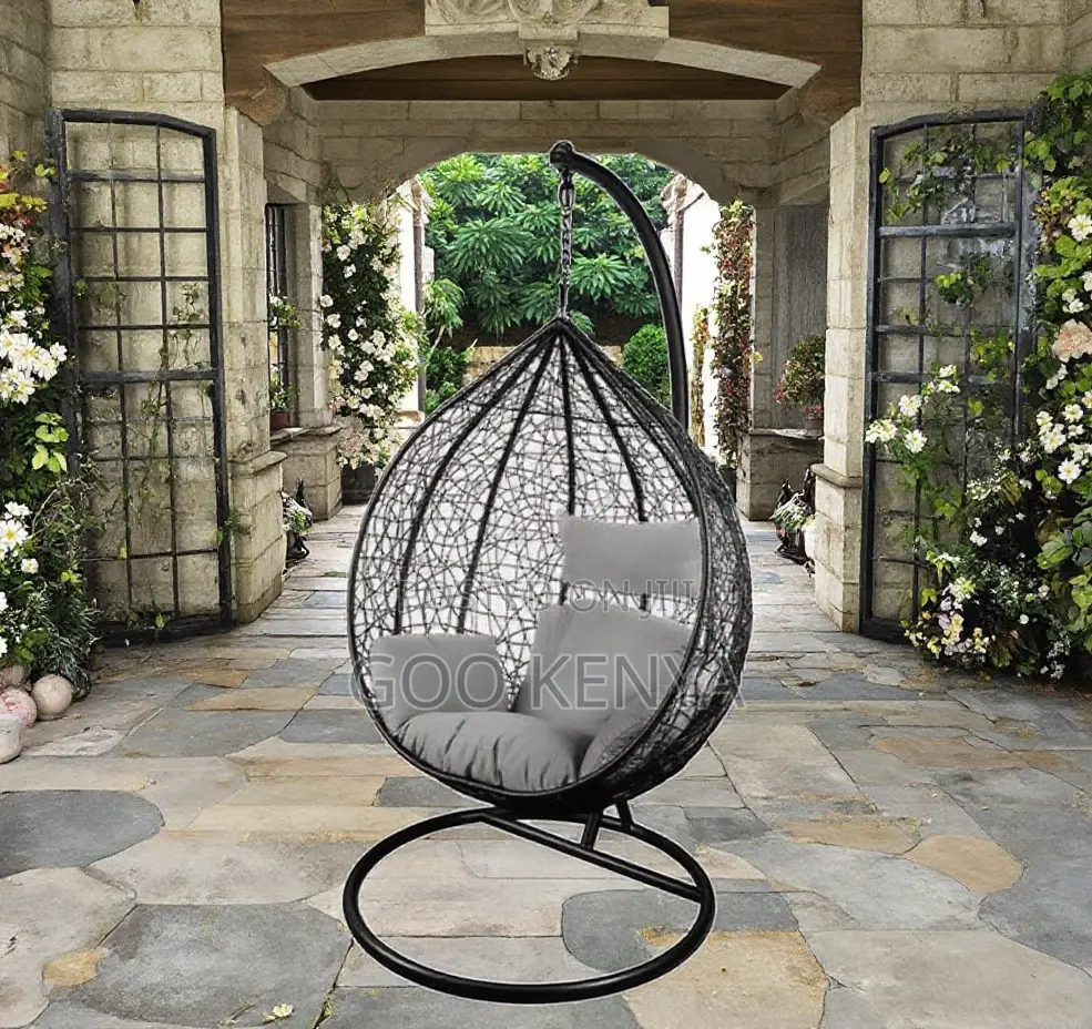 Home Chair; Single Hanging Wicker Rattan Swing Chair for Balcony