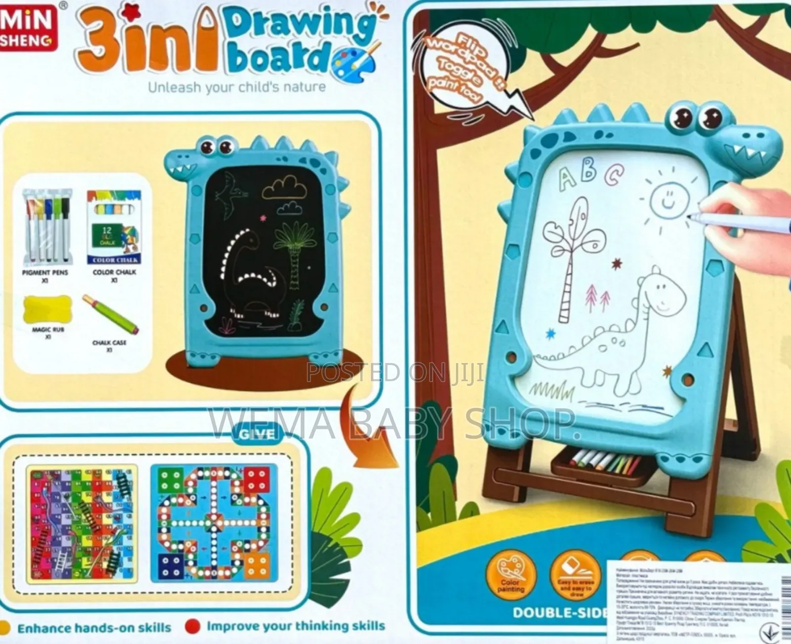 Kids 3-in-1 Drawing Board.