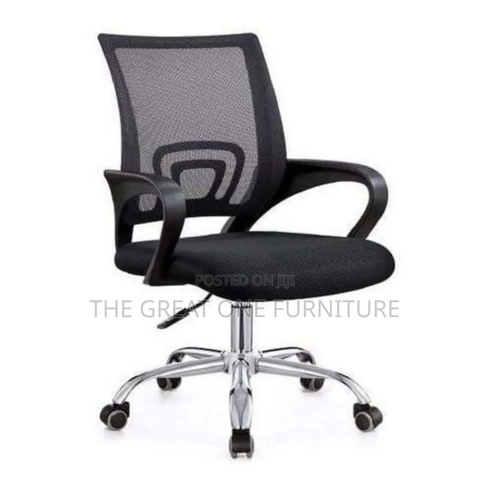 Black Swivel Mesh Adjustable Office Chair Hj7