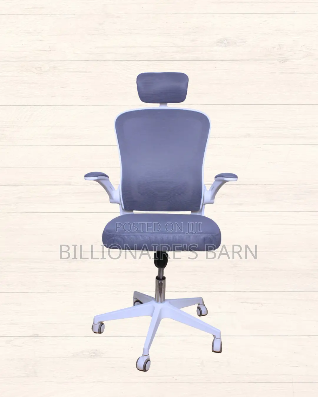 White Ergonomic Office Chair (Plush) — Moving Fast