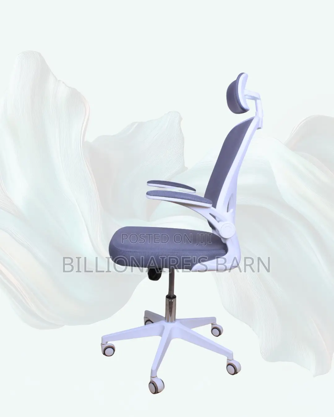 White Ergonomic Office Chair (Imported) — Moving Fast