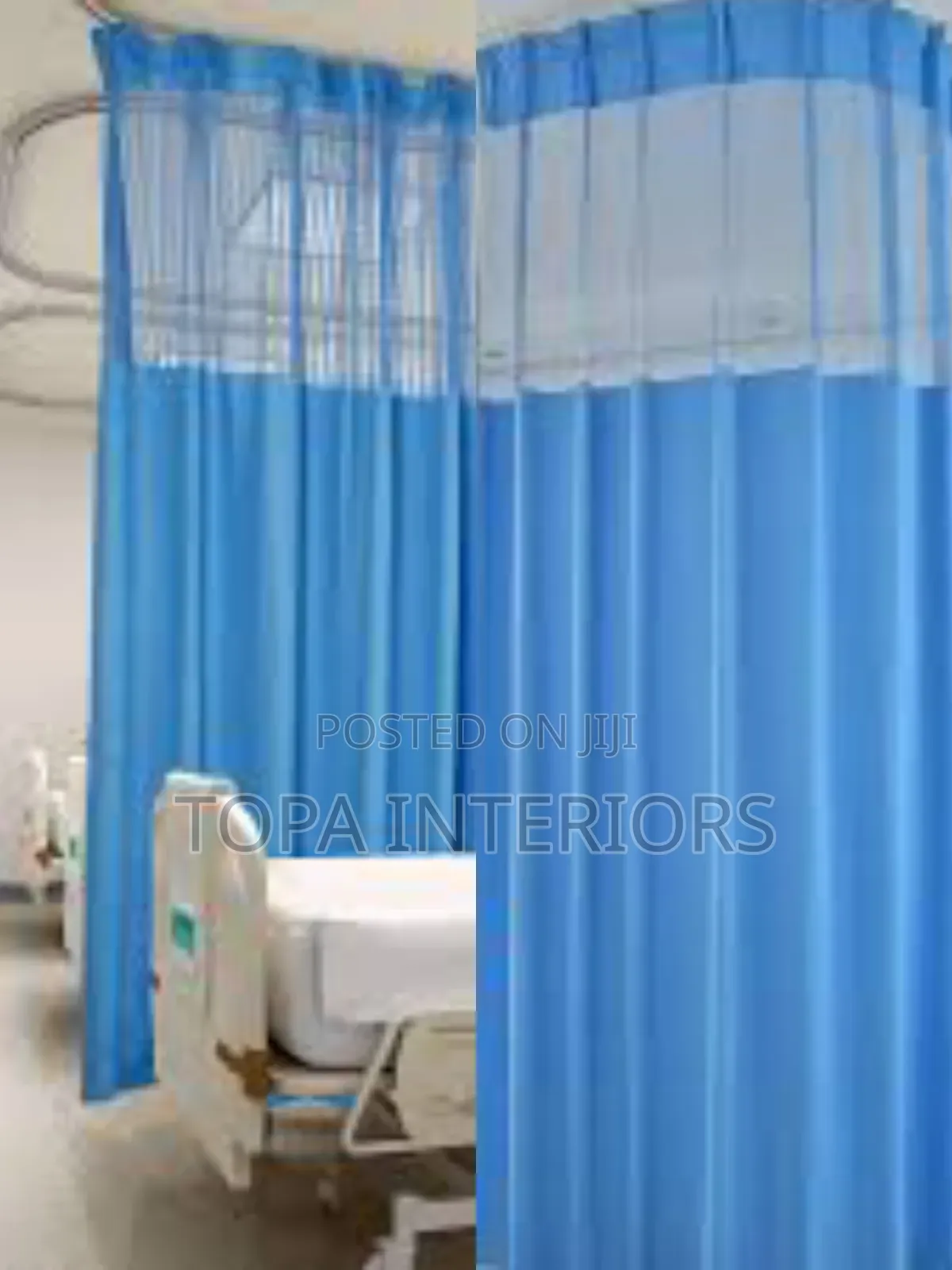 Ward Partitioning Airy Blue Hospital Privacy Curtains