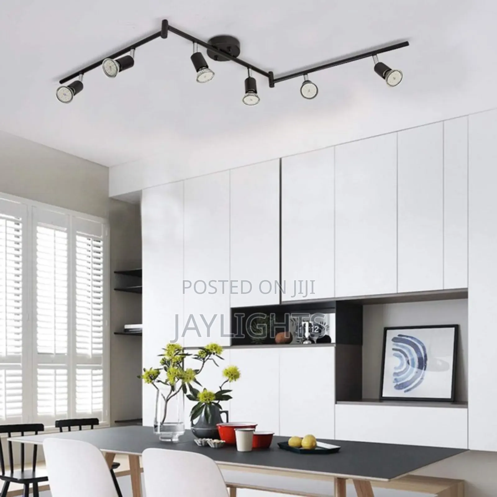 6 Heads Light Wall Track Kits Adjustable Metal Ceiling Light